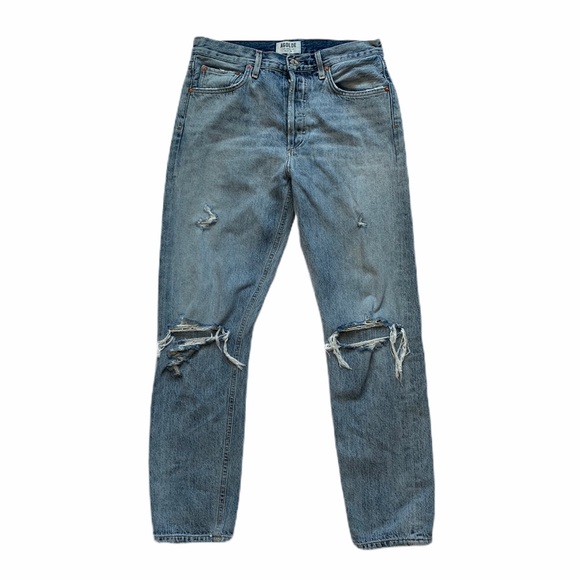 Agolde high rise distressed jeans 27 - Picture 2 of 8